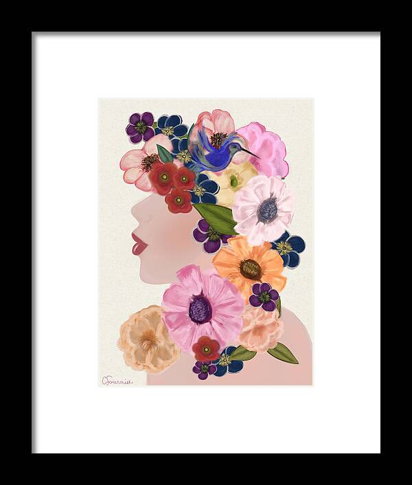 Sophisticated Framed Print featuring the painting Sophisticated by Christine Fournier