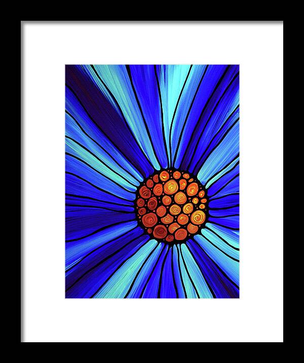 Abstract Framed Print featuring the painting Soul Kiss 1 by Sharon Cummings