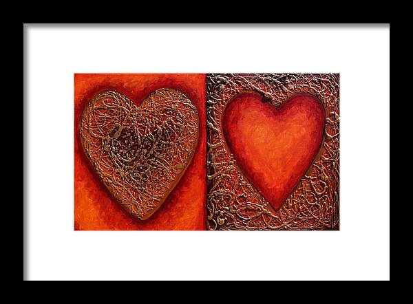 Heart Framed Print featuring the painting Soul Mates by Amanda Dagg