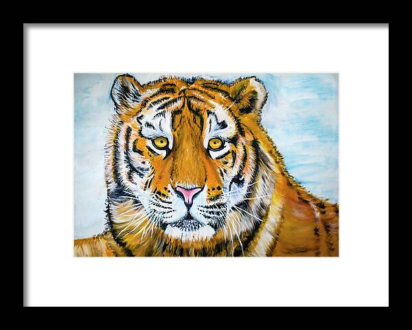 Tiger Framed Print featuring the painting Soul of the Tiger by Rowan Lyford