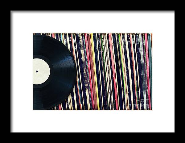 Music Framed Print featuring the photograph Sound of vinyl by Delphimages Photo Creations