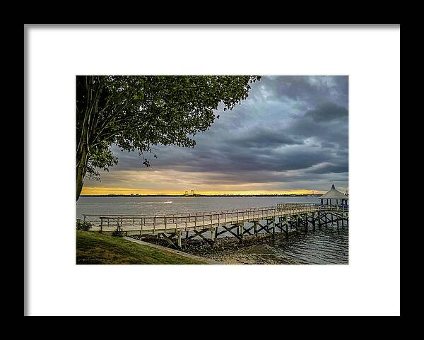 Tree Framed Print featuring the photograph Sound View at Sunset by Frank Mari