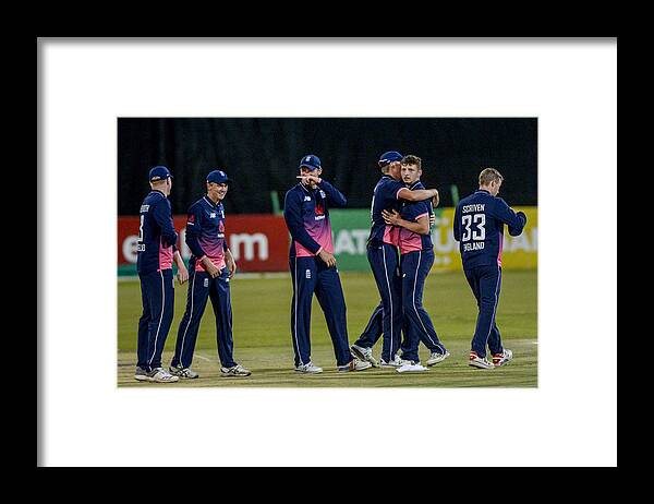 Potchefstroom Framed Print featuring the photograph South Africa U19 v England Young Lions: Tri-Nation Under-19s Tournament by Gallo Images