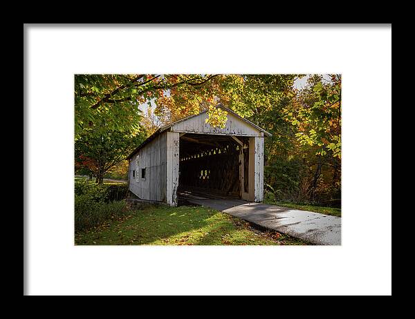 Covered Bridge Framed Print featuring the photograph South Denmark Road Covered Bridge by Dale Kincaid