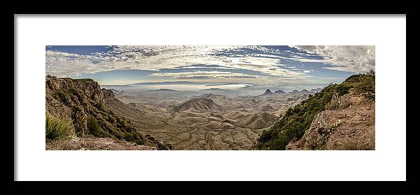 Big Bend National Park Framed Print featuring the photograph South Rim Panorama by Kelly VanDellen