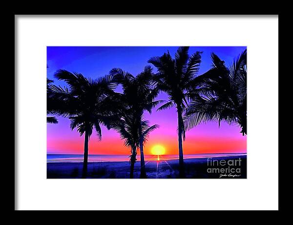 Sunset Framed Print featuring the photograph South Seas Sunset by John Douglas