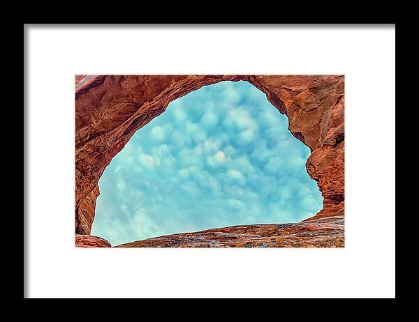 Landscape Framed Print featuring the photograph South Window and Clouds by Marc Crumpler