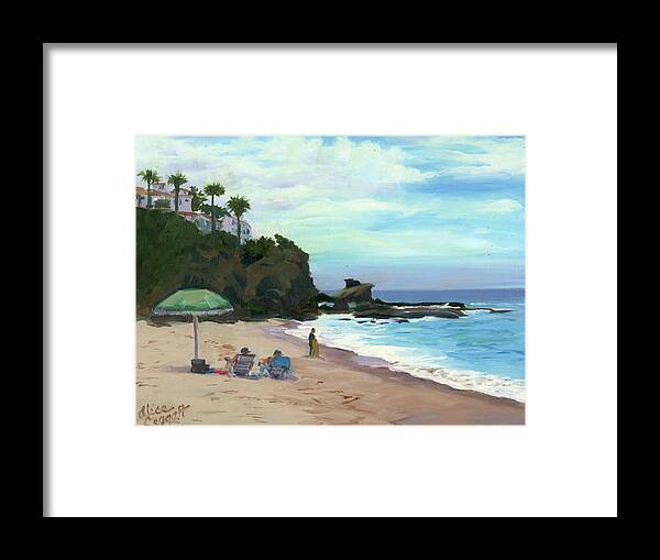 California Framed Print featuring the painting Laguna Beach #1 by Alice Leggett