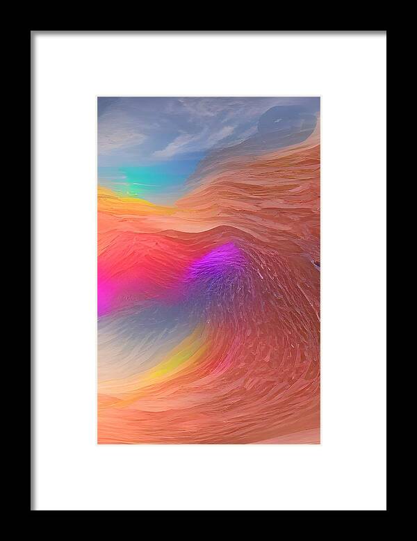  Framed Print featuring the digital art SoWavy by Rod Turner
