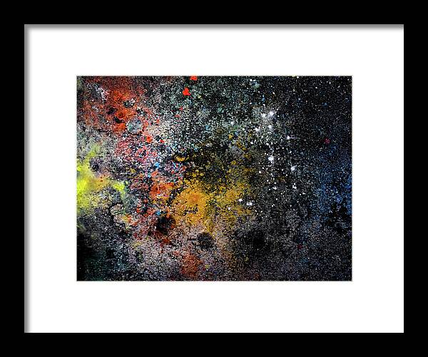 Space Framed Print featuring the mixed media Space Nebula FOG Constellation 5412971 by Patsy Evans- Alchemist Artist