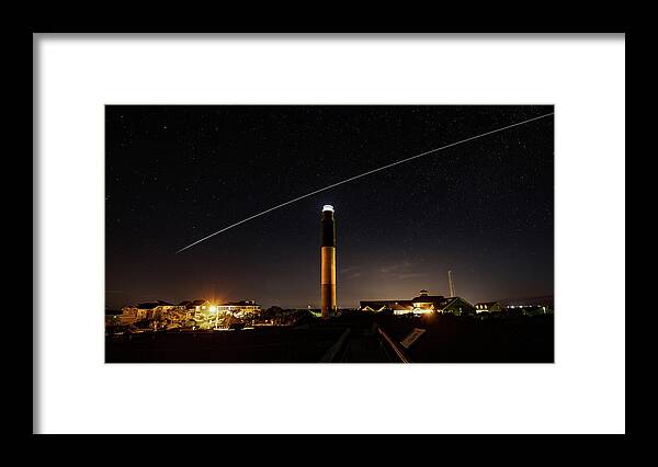 Caswell Beach Framed Print featuring the photograph Space Station at the Lighthouse by Nick Noble