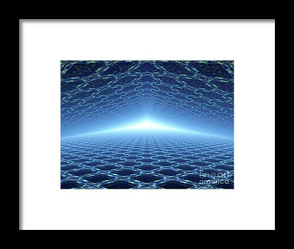Space Framed Print featuring the digital art Space Transport by Phil Perkins