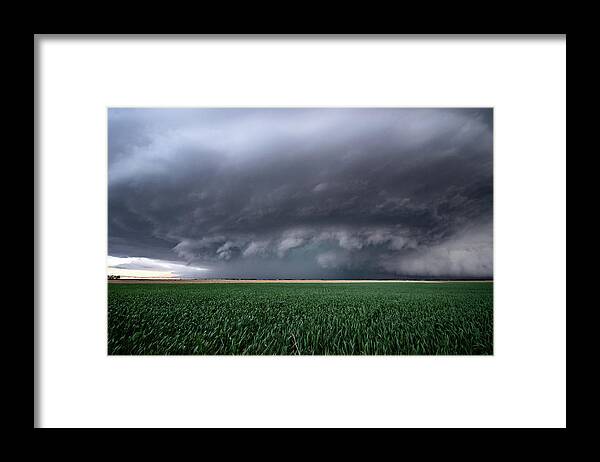 Mesocyclone Framed Print featuring the photograph Spaceship Storm by Wesley Aston
