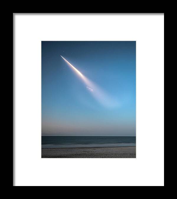 Spacex Framed Print featuring the photograph SpaceX on the way to the ISS by Nick Noble
