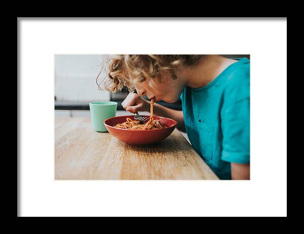 Cheese Framed Print featuring the photograph Spaghetti Bolognese by Catherine Falls Commercial