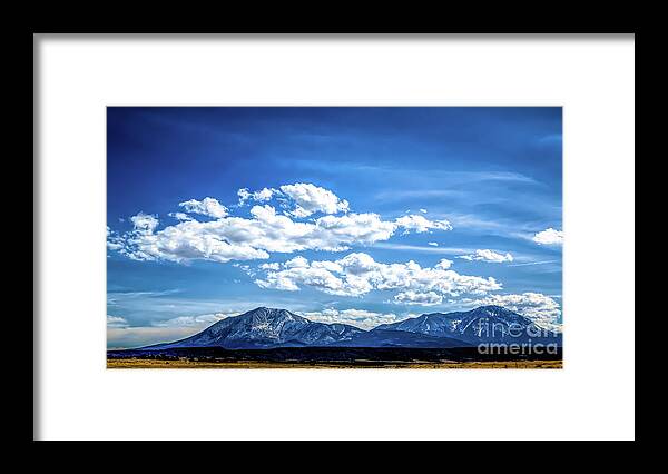 Jon Burch Framed Print featuring the photograph Spanish Peaks by Jon Burch Photography