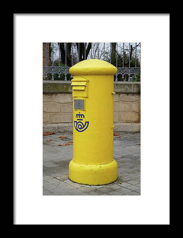 Richard Reeve Framed Print featuring the photograph Spanish Post Box by Richard Reeve