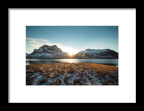 Andsfjord Framed Print featuring the photograph Sparkling valley of Bergsbotn, Norway by Vaclav Sonnek