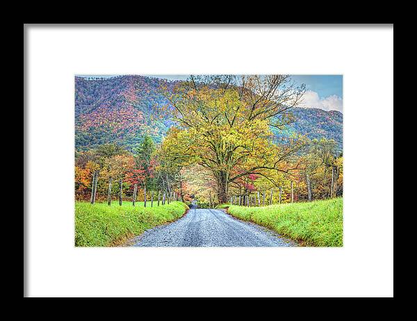 Barns Framed Print featuring the photograph Sparks Lane at Cades Cove Townsend Tennessee by Debra and Dave Vanderlaan