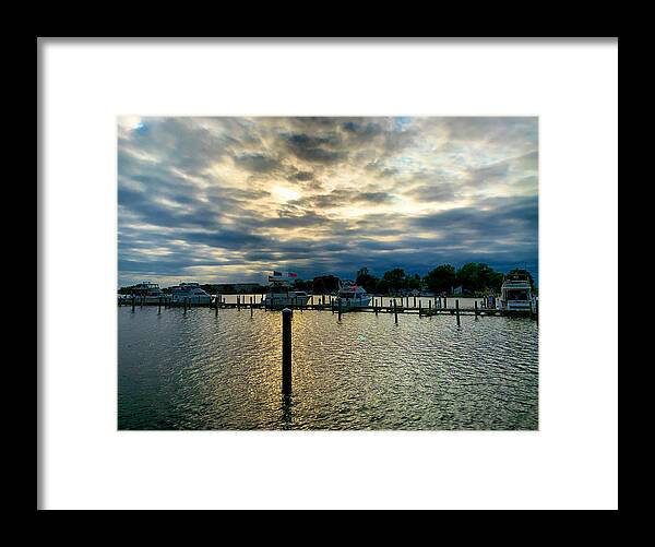 Sunset Framed Print featuring the photograph Sparrows Point Sunset by Chris Montcalmo