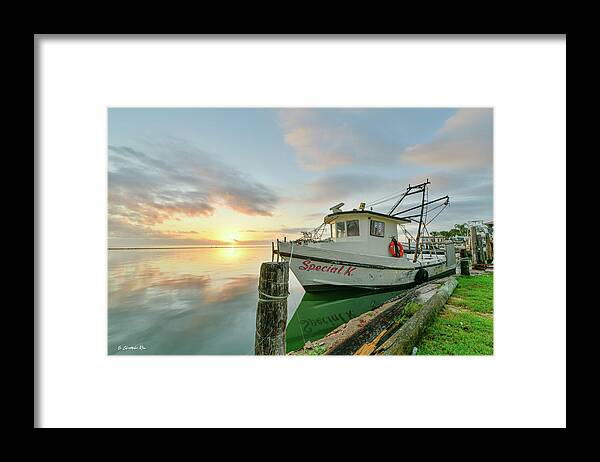 Boats Framed Print featuring the photograph Special K in the Morning by Christopher Rice