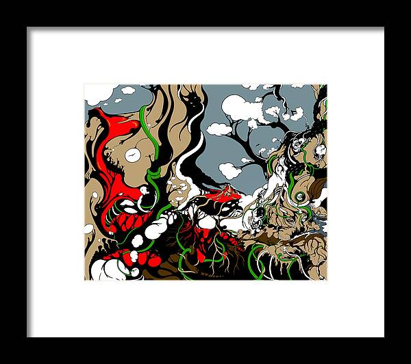 Vines Framed Print featuring the digital art Specialty Cut 07 by Craig Tilley