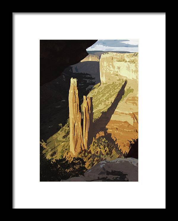 Cutout Framed Print featuring the photograph Spider Rock Cutout Series by JustJeffAz Photography