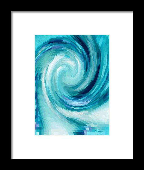 Abstract Framed Print featuring the digital art Spinning Naked by Vallee Johnson