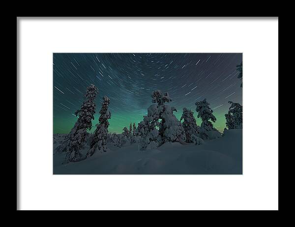 Finland Framed Print featuring the photograph Spinning snow giants by Thomas Kast