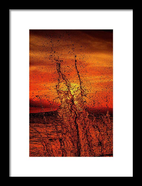 Splash Fire Framed Print featuring the photograph Splash Fire by Leonardo Dale