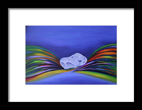 Contemporary Framed Print featuring the painting Splash by Karin Eisermann