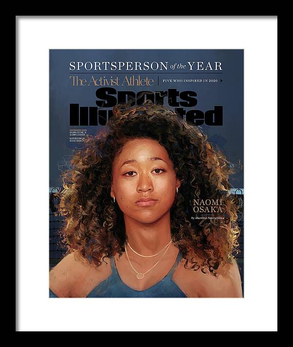Si121520_cvrosaka Framed Print featuring the photograph Sportsperson of the Year Naomi Osaka by Sports Illustrated