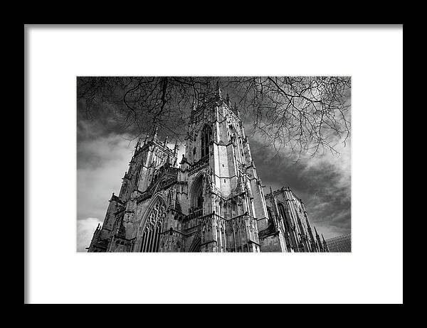 Britain Framed Print featuring the photograph Spring at York Minster by Seeables Visual Arts