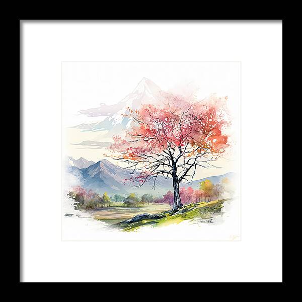 Four Seasons Framed Print featuring the painting Spring Awakening by Lourry Legarde