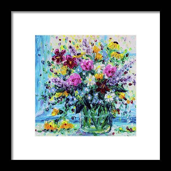 Still Life Framed Print featuring the painting Spring Bounty by Bari Rhys