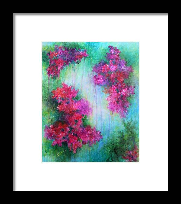 Flower Painting Framed Print featuring the painting Spring Breeze by Archana Gautam