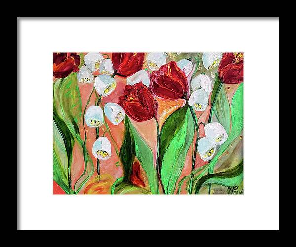 Flowers Framed Print featuring the painting Spring Dance by Evelina Popilian