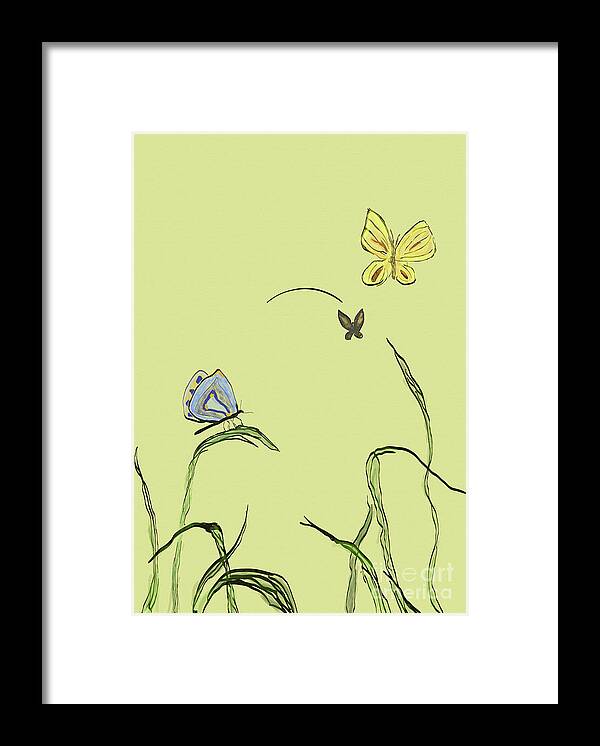 Butterflies Framed Print featuring the digital art Spring Delight by Kae Cheatham