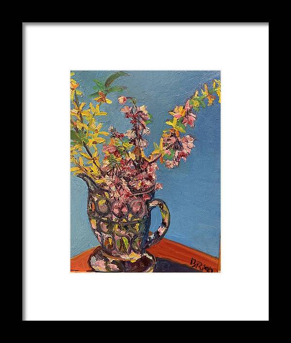 Spring Flowers Still Life Framed Print featuring the painting Spring Flowers by Beth Riso