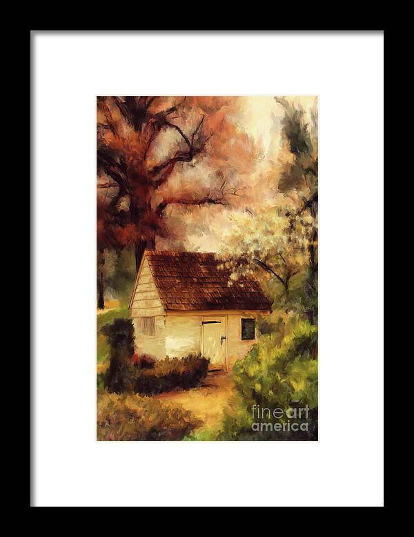 Spring House Framed Print featuring the digital art Spring House In The Spring by Lois Bryan