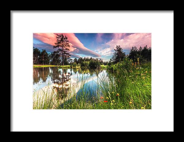 Mountain Framed Print featuring the photograph Spring Lake by Evgeni Dinev