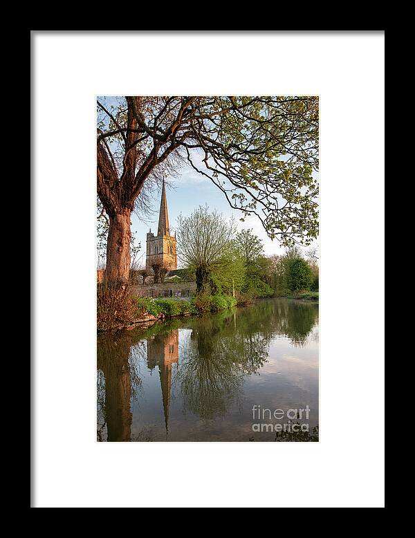 Church Framed Print featuring the photograph Spring Sunrise over Burford Church by Tim Gainey