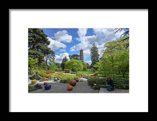 Landscape Framed Print featuring the photograph Spring sunshine at Kew Gardens by Andrew Lalchan