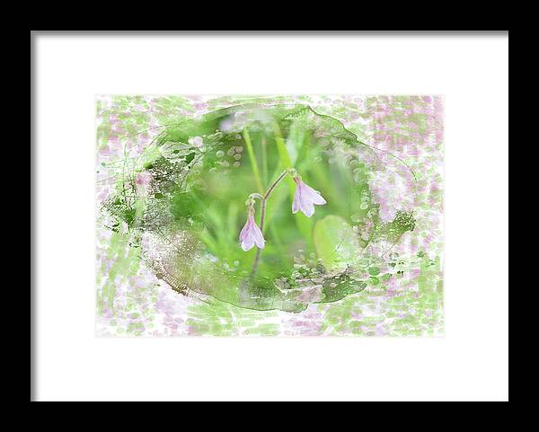 Easter Framed Print featuring the mixed media Spring Twin Flower by Moira Law