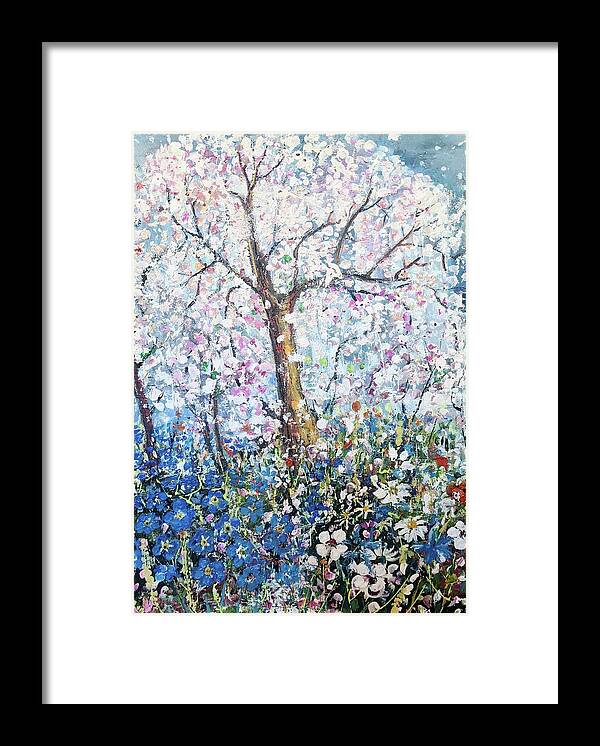 Floral Framed Print featuring the painting Spring's Parfume by Evelina Popilian