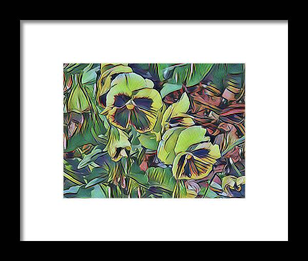 Flowers Framed Print featuring the mixed media Springtime Flowers by Christopher Reed