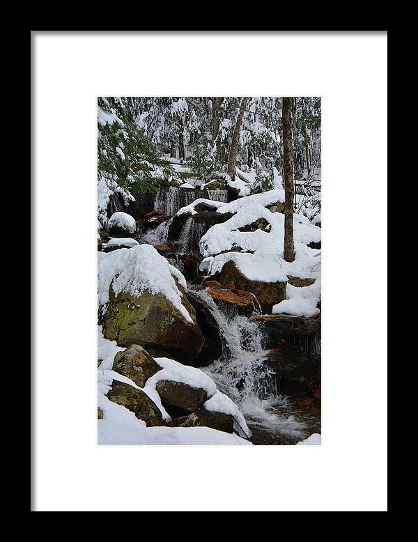 Spruce Peak Falls Framed Print featuring the photograph Spruce Peak Falls 5 by Raymond Salani III