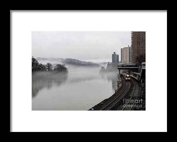 Inwood Framed Print featuring the photograph Spuyten Duyvil with Fog by Cole Thompson