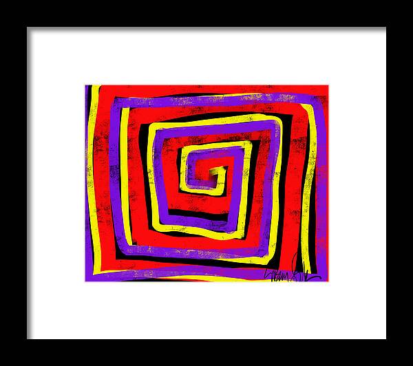 Abstract Framed Print featuring the digital art Squared In by Susan Fielder