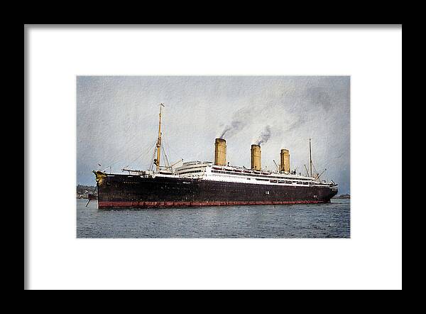 Steamer Framed Print featuring the digital art S.S. Imperator by Geir Rosset